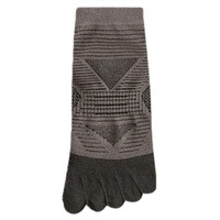 Chaussettes de course professionnelles mi-mollet pour hommes à cinq doigts, antidérapantes et désodorisantes, idéales pour l'été, les sports de plein air, le marathon, la randonnée et l'entraînement