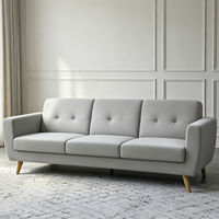 Ensemble de canapés rembourrés élégants - Mousse confortable à haute résilience, design élégant capitonné, idéal pour les salons et les espaces détente