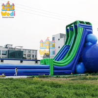 Toboggan aquatique gonflable industriel à vendre, piscine à jets d'eau, toboggan gonflable pour usage humide en vinyle, toboggan gonflable pour l'été…
