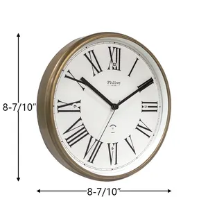 Wholesale Vintage Roman Number OEM ODM Quartz Wall Clocks 8.7 Inch Decoration Indoor Custom Clock