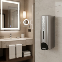 Distributeur de savon liquide moderne blanc high-tech intelligent style désinfectant pour les mains sans contact support en plastique prix d'usine hôtel fournisseur