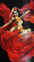 Danseuse Masque Fille Peinture Verre Mosaïque Carrelage Mural Fait À La Main Sexy Femme Mur Art Puzzle