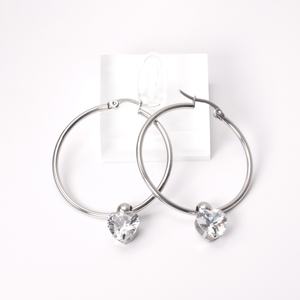 Pendientes de Aro de Acero Inoxidable con Circonita Cúbica, Chapados en Oro de 18k, de Lujo, Gran Venta, para Mujer - Product Image 4