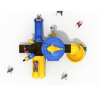 Toboganes de Plástico para Niños para Jardines de Infancia, Parques de Atracciones, Instalaciones, Equipos, Parque Infantil al Aire Libre