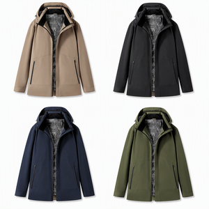 Chaqueta Acolchada Ligera con Capucha para Hombre, Abrigo Térmico Impermeable con Cremallera Completa, Ropa de Abrigo Cálida para Invierno - Product Image 5