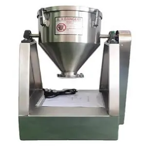 Double Cone Tumbler Stainless Steel Food Blenders Barrel Concrete Mixer Drum