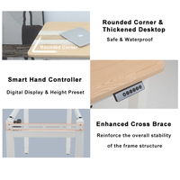 Bureau debout électrique réglable en hauteur avec 4 pieds en métal, double moteur, table à manger réglable en hauteur pour enfants et adultes