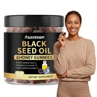 Gummies d'huile de Nigelle Ausreson OEM – Soutien Immunitaire Halal 1500mg – Huile Naturelle pour Cheveux et Peau à l'Origan