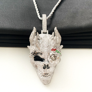 Customize Hip Hop <b>Face</b> Pendant for Men VVS Bling Moissanite Pendant Religious 3D Jewelry S925 Silver Pendant Jewelry - Product Image 1