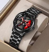 OEM Custom LOGO Quarz Damen uhr Auto Rad Design Edelstahl Wasserdichte Uhr für Herren Armbanduhr Großhandel Hohe Qualität