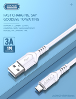 JOKADE kabel USB pengisian daya Cepat 1m, kabel data pengisian daya cepat 2.4A 3A mikro/IP/tipe-c