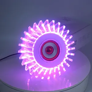 Minimalizm kristal lamba RGB müzikli ışık uzaktan kumanda 24 Watt asılı renk değiştirme ev partisi MP3 çalar hoparlör ampul kapalı