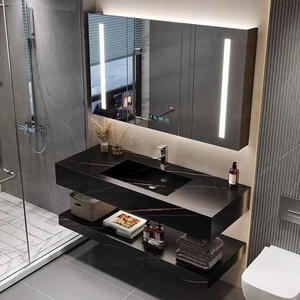 New OEM Service Sintered Stone Bath Vanity Countertop <strong>Basin</strong> <strong>Bathroom</strong> LED Mirror <strong>Storage</strong> Cabinets - Product Image 6