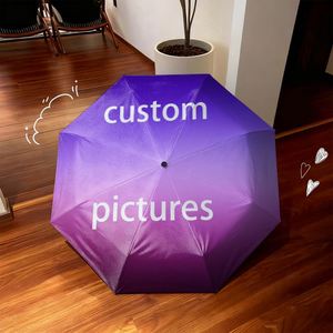 Parapluie pliant personnalisé violet dégradé avec photo, cadeau personnalisé avec impression UV, commande unique, Ombrello Personalizzato - Product Image 2
