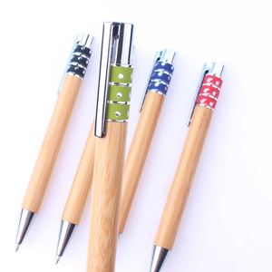 Personalized Bamboo Wooden Sustainable Retractable Ballpoint <b>Pen</b> With Custom Engraved Logo Recycled Printing for Gift - Product Image 3