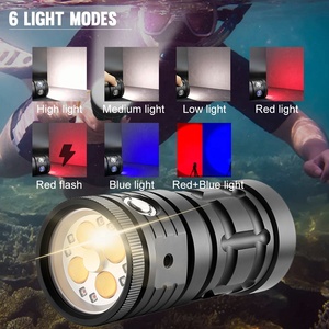 Asafee High Color Rendering Underwater Photography Video Flashlight Portable Rechargeable Dive Torch Lamp <strong>Lighting</strong> - Product Image 4