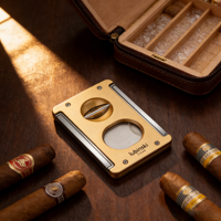 Accessoires pour couper les cigares - Ciseaux à ressort en acier inoxydable en forme de U - Accessoires de fumage de luxe portables - Vente en gros disponible