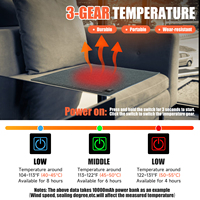 Portable hiver 5v coussin chauffant Usb électrique à piles chauffé siège de voiture coussin housse coussin 5V pour voiture camion