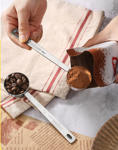 DFS0232 Long handle Stainless steel Measure <b>spoon</b> 5ml 10ml 15ml 20ml 30ml <b>measuring</b> scoop - Product Image 4