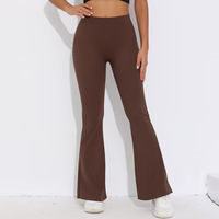 Vente en gros de leggings de gym pour femmes dos en V levage de la hanche leggings de danse entraînement de fitness pantalon de yoga à séchage rapide pour jambes larges