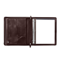 Porte-documents de luxe en cuir fait main avec logo personnalisé, organiseur de documents portable avec fermeture éclair, classeur et planificateur budgétaire