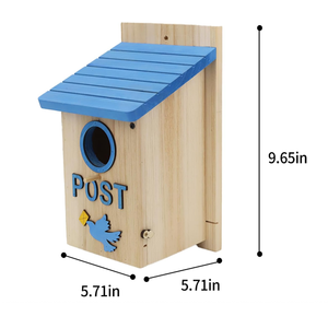 بيت حيوانات أليفة خشبي أزرق متعدد الوظائف وعصري بسعر المصنع مع فتحة دخول للزينة الخارجية - Product Image 2