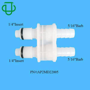 High Quality Domestic APC Series Double-Bore POM Plastic Quick-Connect Male Connectors <b>Medical</b> Valve Shut-Off Available in Stock - Product Image 4