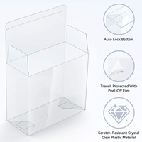 Boîte de rangement pour cartes à collectionner en gros, en plastique PET transparent et flexible, boîte de présentation pour boosters avec grande capacité