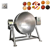 FKJX Gasbetriebener Kippbarer Soßenmixer Doppelwandiger Kessel Modell FKJK-50 220V/380V für Süße Bohnenpaste Herstellung und Konditoreibetriebe