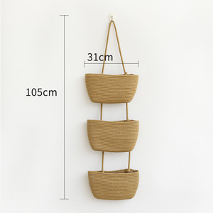 Factory Hot Sale <b>Storage</b> <b>Baskets</b> Woven Cotton Rope <b>Basket</b> Organizing Home Decoration - Product Image 6