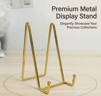 Supports de Présentation pour Assiettes – Présentoir Carré en Métal pour Assiettes, Cadre de Présentation, Chevalet Décoratif pour Assiettes, Plaques et Photos