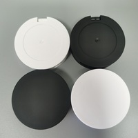 Y033 36,5 mm Étui vide pour poudre compacte pressée, personnalisé, luxe, noir mat, emballage pour poudre pressée, boîte compacte vide