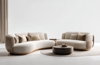 Sofá Seccional Modular de Tres Plazas, Diseño Italiano de Lujo, Moderno, Convertible y Ajustable, para Hogar, Hotel, Sala de Estar