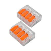 Connecteur de câblage à levier à quatre ports LT-414, 1 entrée 3 sorties, corps transparent pour éclairage multi-circuits et travaux de câblage de boîtes de jonction