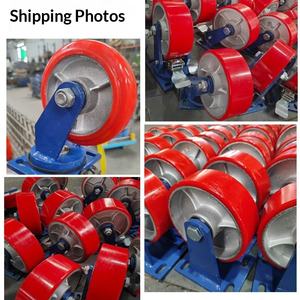 Сверхмощные ролики 4-8 дюймов, универсальные колеса с железным сердечником и полиуретановым покрытием, нагрузка 1 тонна, промышленные козловые колеса - Product Image 3