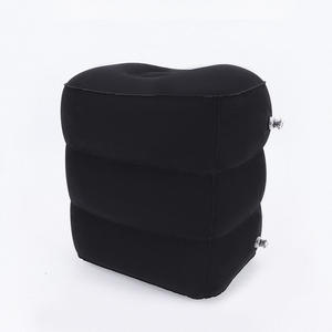 Coussin de <span class=keywords><strong>repose</strong></span>-pieds <span class=keywords><strong>gonflable</strong></span> - Aide au sommeil portable à trois couches pour les longs trajets en <span class=keywords><strong>avion</strong></span>/voiture/train, amovible - Product Image 2