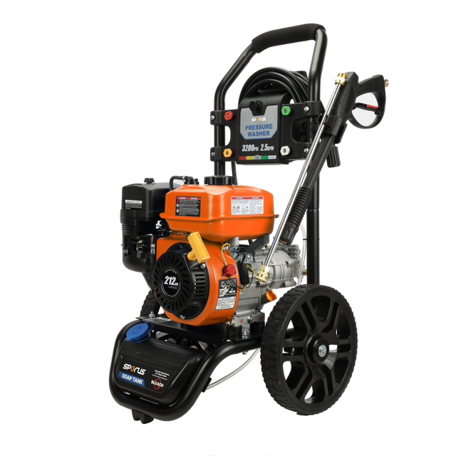 SPERUS 3200 PSI 2.5 GPM Gas Powered High Pressure Power Washer EPA CARB Compliant 5 QC Nozzle Tips Onboard Soap Tank Cleaning