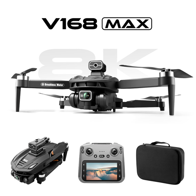 Hot Selling V168 MAX Brushless RC Drone with Screen Control for Aerial Photography, Positioning and Return to Base