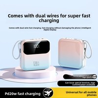 Nouvelle batterie externe haute capacité 20 000 mAh en plastique, charge super rapide, mini portable, chargeur 120W, article cadeau, vente en gros