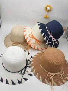Women Broad Brim Panama <b>Hat</b> Beach Bangkok Bowknot Summer Sun <b>Hat</b> Foldable Wide Brim <b>Straw</b> <b>Hat</b> for Women - Product Image 2