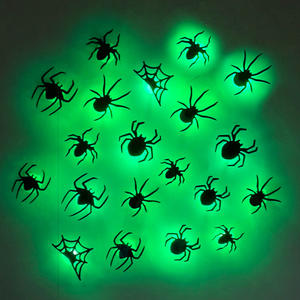 Halloween Atmosphère Tridimensionnelle LED Violet Vert Lumière Chauve-Souris Araignée Partie Fenêtre Disposition Mur Promotionnel Fête Fournitures - Product Image 3