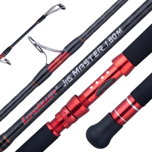 คันเบ็ดต<span class=keywords><strong>ก</strong></span>ปลาแบบจิ๊ก 1.8 เมตร รุ่น Jig Master คาร์บอน ด้ามจับ EVA แอคชั่นเร็ว น้ำหนั<span class=keywords><strong>ก</strong></span>เบาพิเศษ ตัวเรือนโลหะฟูจิเต็มตัว แบบ 2 ท่อน แข็งพิเศษ สำหรับตกปลาจากเรือ - Product Image 1