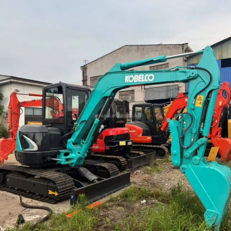 Б/у Kobelco 5-тонный строительный экскаватор SK50 SR с основными компонентами, насос и подшипник, высокая эффективность и производительность