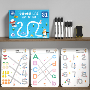 Gran oferta 2023, libro de trabajo de rastreo mágico reutilizable para niños pequeños, práctica de escritura para niños, libro de entrenamiento de Control de pluma de juego lógico divertido - Product Image 4