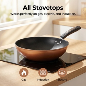Sartenes Wok Antiadherentes de Hierro Fundido de 32 cm de Alta Calidad y Bajo Precio para Uso Comercial y Doméstico en la Cocina - Product Image 5