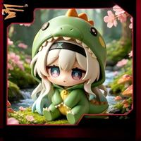 Figurine Chibi Dinosaure en PVC, Mignonne, de Collection, Décoration de Bureau ou de Voiture, Cadeau – Vente en Gros à Prix Réduit
