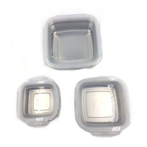 Portable Bento Lunch Box Stainless Steel Kids Food Container Oval Container Boxes for Snacks Storage