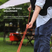 Cordon de tensionnement réfléchissant robuste pour camping, poulie de tensionnement métallique pour tente, bâche, camping en plein air