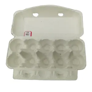 Biodegradable Paper Pulp Egg Carton Recyclable Pulp Fiber Chicken Egg Tray Cover Packaging Box