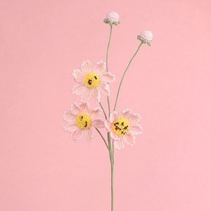 Fleurs de cosmos au <span class=keywords><strong>crochet</strong></span> faites à la main, fleurs de gerbera au <span class=keywords><strong>crochet</strong></span>, décoration d'intérieur, décoration de mariage, bouquet de fleurs au <span class=keywords><strong>crochet</strong></span> - Product Image 3